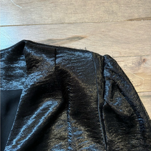 ba&sh “cami” V-Neck 3/4 Sleeve Crossover textured Satin Dress - Picture 6 of 16